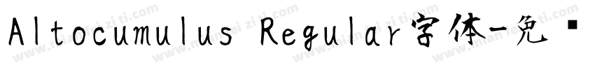 Altocumulus Regular字体字体转换